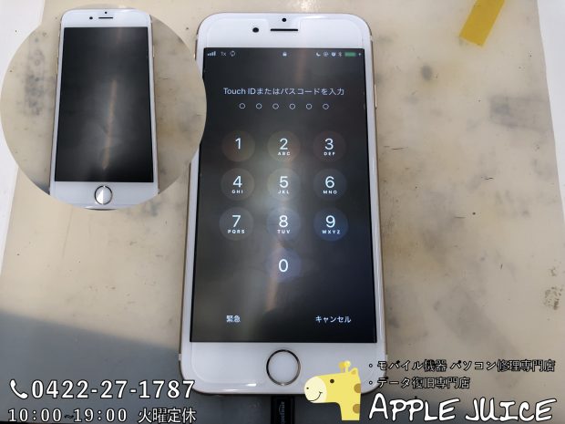 iPhone6s 画面が映らない ： 映像回路ショートによる不具合のため基板修理で解決