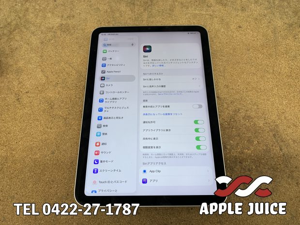 Pad mini 第6世代（A2567・A2568・A2569）｜バッテリー劣化で急に電源